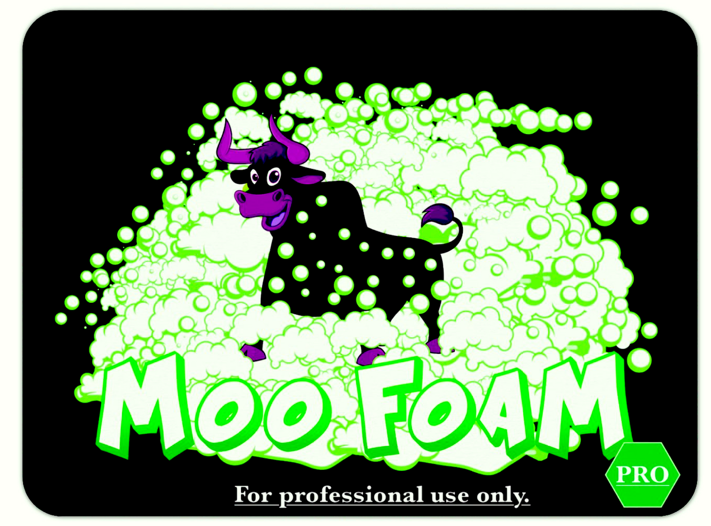 Foam Party solution. Color and appearance is glowing green when used with UV or Black lights.
