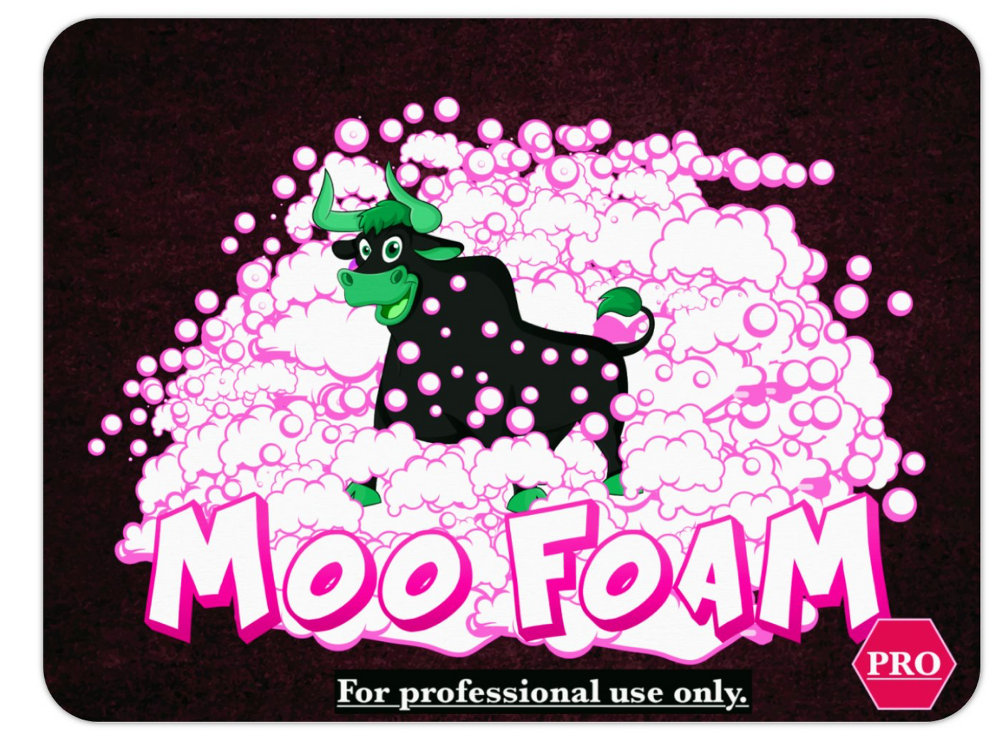 Foam Party solution. Color and appearance is Red or Pink.