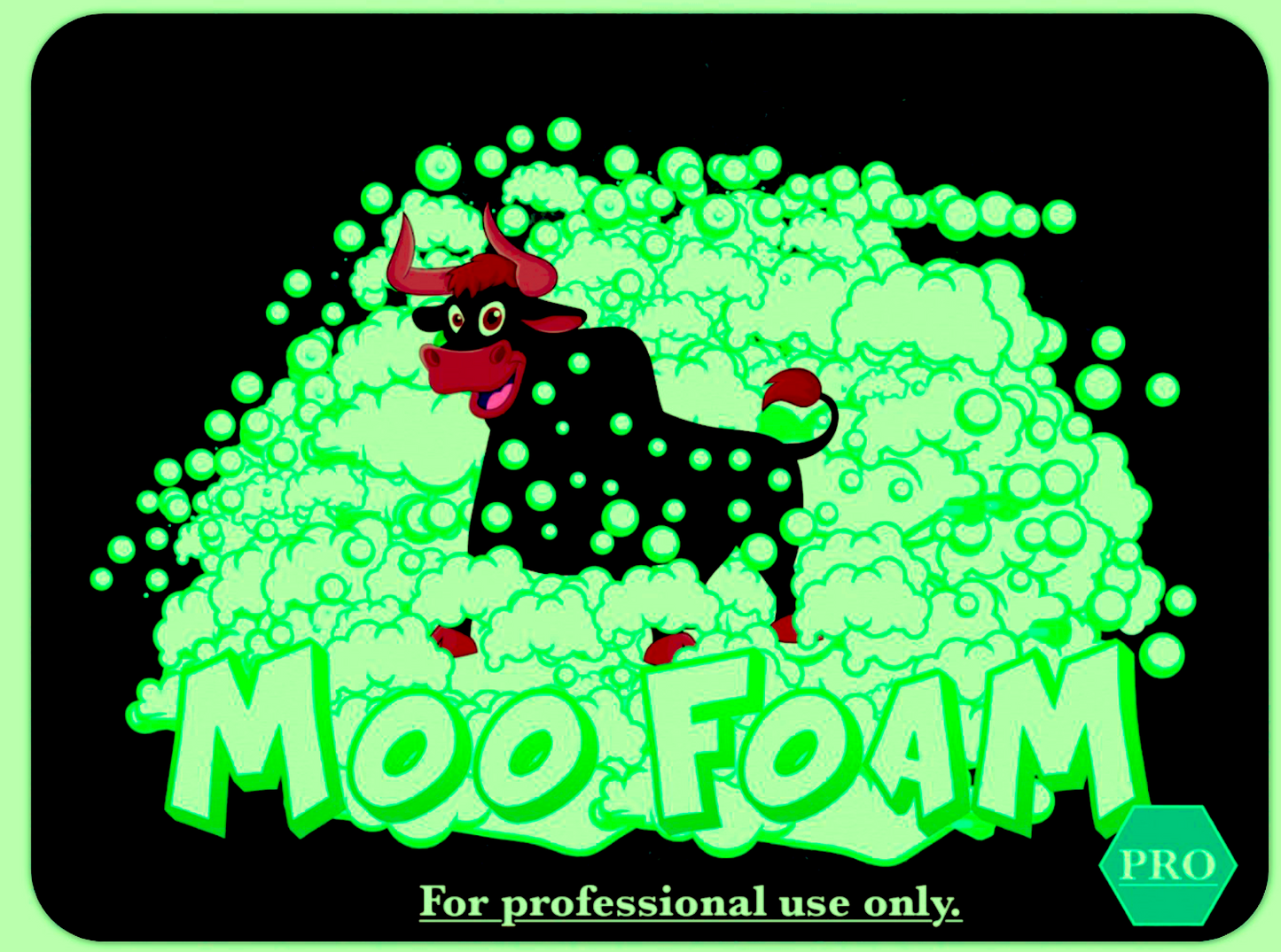 Foam Party solution. Color and appearance is Green.